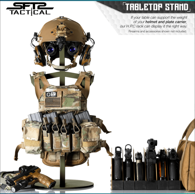 SFT2 Tactical - Tabletop Gear Rack - Military & First Responder