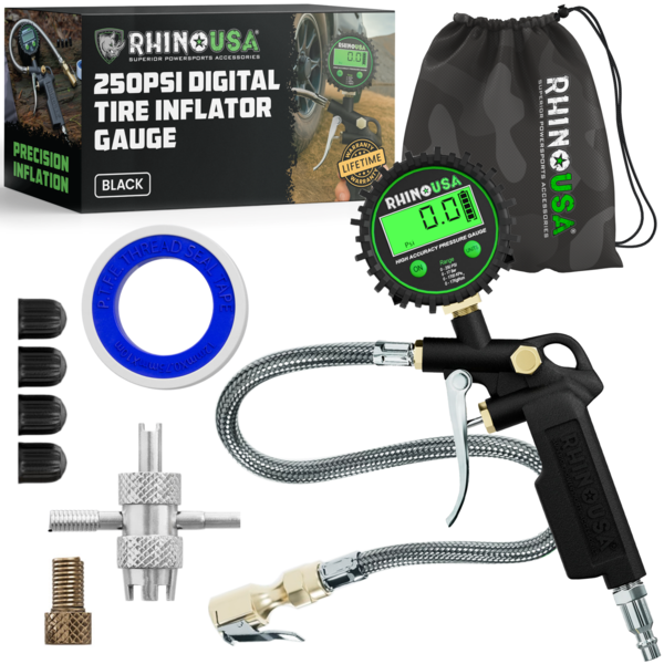 Rhino USA - 250 PSI Digital Inflator Gauge - Military & First Responder ...