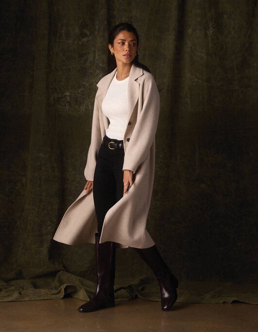✨良品✨YOKE DETACHABLE DUSTER COAT BEIGE M The Normal Brand - Duster Coat in Oat - Military & First Responder