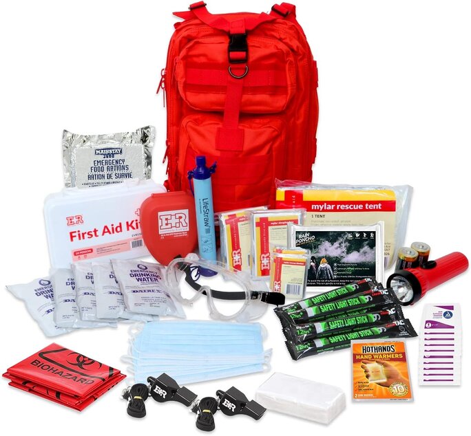 MediTac Kits - Rucksack Disaster Relief Kit - Includes LifeStraw