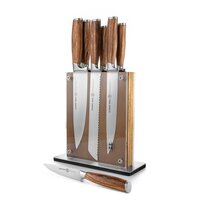 Schmidt Bros. - Zebra Wood, 7-Piece Knife Block Set - Military