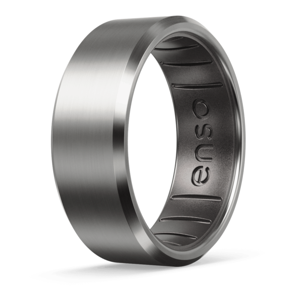Enso Rings - Bevel Metal Hybrid Ring - Titanium - Military & First ...