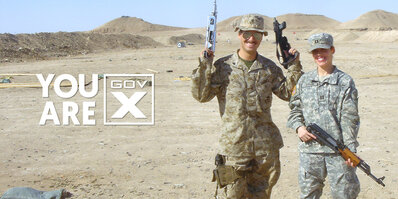 A Marine Crew Chief And An Army Jag Hang Out In Al Ramadi