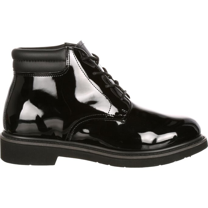 high gloss military boots