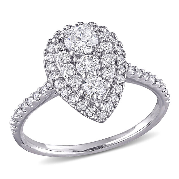 Bridal Collection - 1 CT TW Diamond Pear Shape Composite Engagement ...