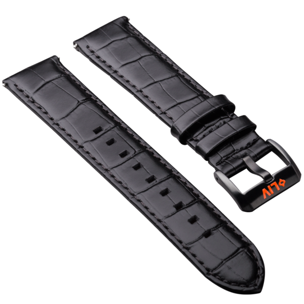 LIV Swiss Watches Alligator Grain Leather 22mm Military & First