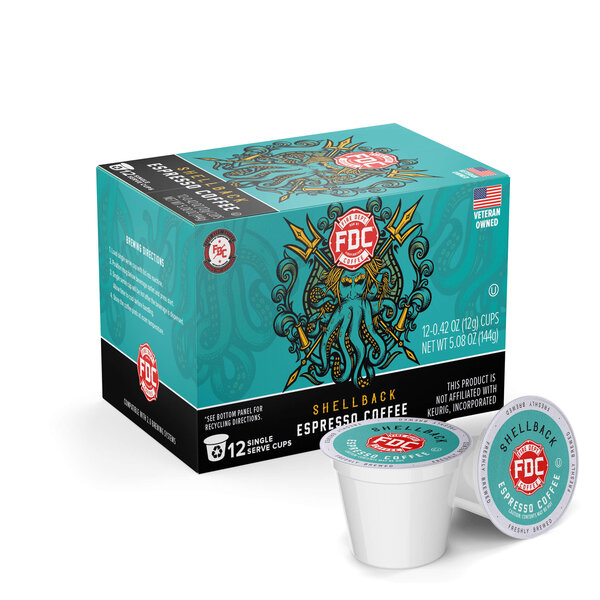 Fire Department Coffee SHELLBACK ESPRESSO COFFEE PODS Military