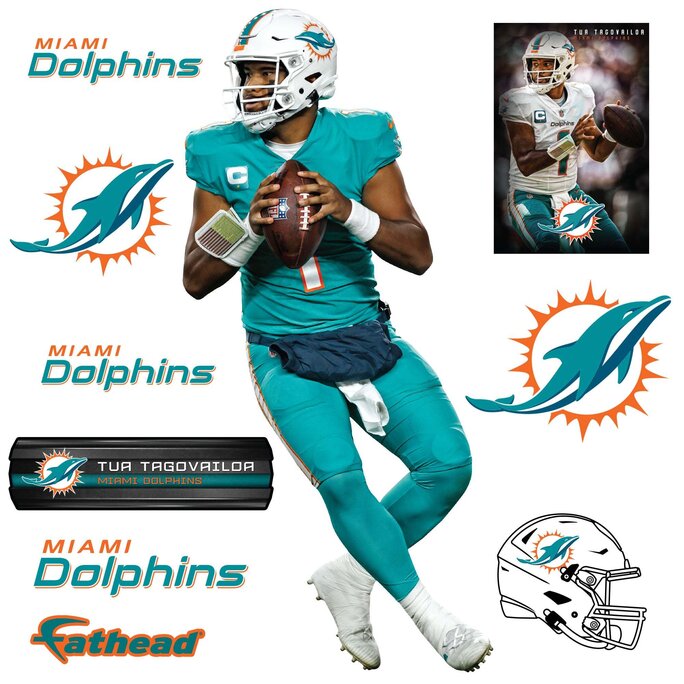 Miami Dolphins: 2022 Helmet - Officially Licensed NFL Removable