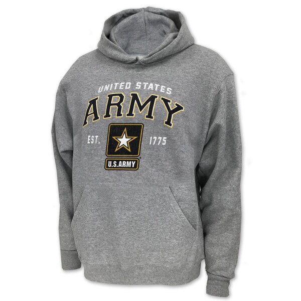 Army Gear - Army Star Est. 1775 Hood (Grey) - Military & First ...