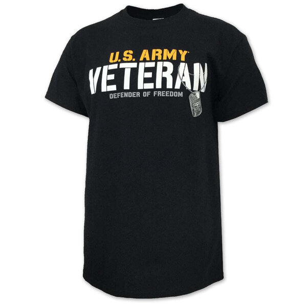Army Gear Army Veteran Defender TShirt (Black) Military & First Responder Discounts GOVX