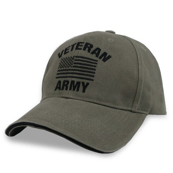 Army Gear - Veteran Army Flag Hat (OD Green) - Military & First ...