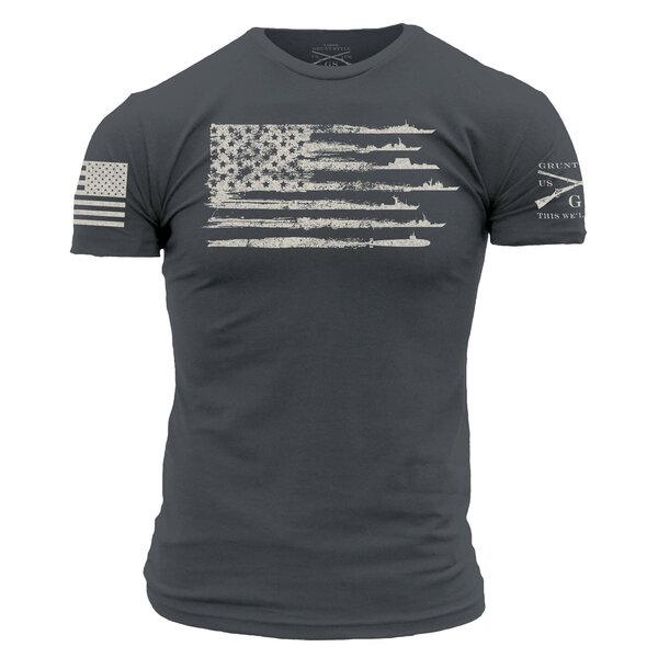 Grunt Style - Men's By Sea Flag Shirt - Military & Gov't Discounts | GOVX