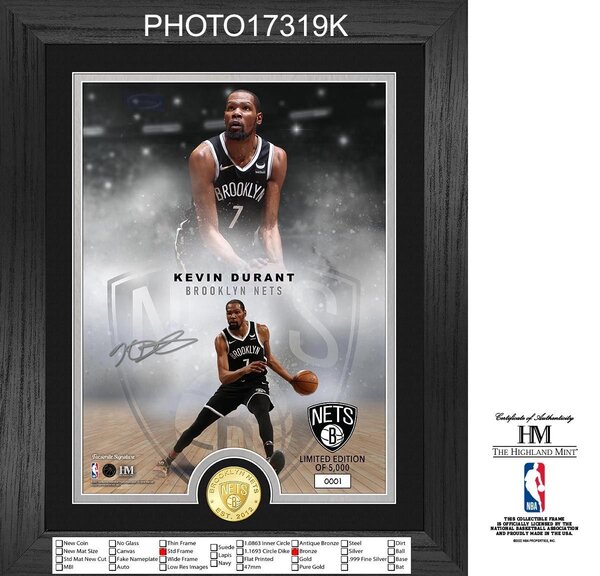 The Highland Mint Kevin Durant Brooklyn Nets Legends Bronze Coin