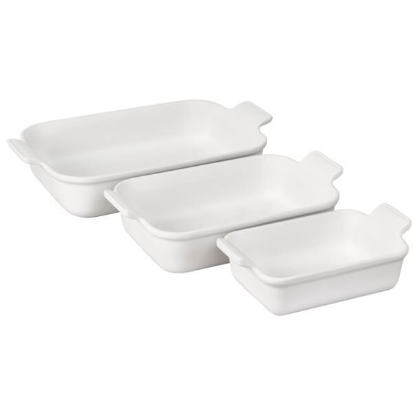 Le Creuset 3pc Heritage Stoneware Rectangular Baking Dish Set