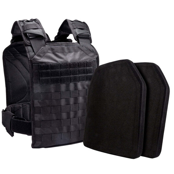 BulletSafe Bulletproof Vests Tactical Plate Carrier Kit with Two Level IV Plates Military