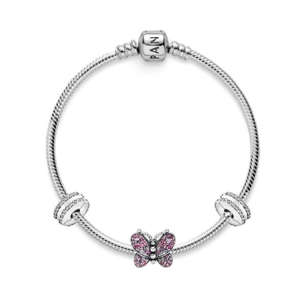 Pandora - Dazzling Pink Butterfly Bracelet - Discounts for