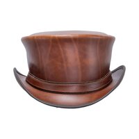 American Hat Makers Stockade Leather Top Hat