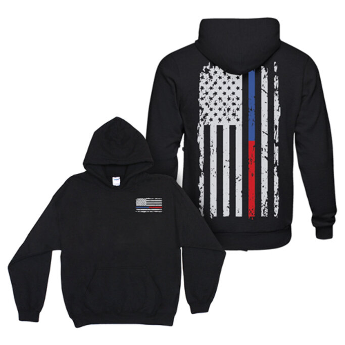Fox Tactical American Patriots Buy Their Men S Thin Blue Red Line Back Pullover Hoodie On Patriotx