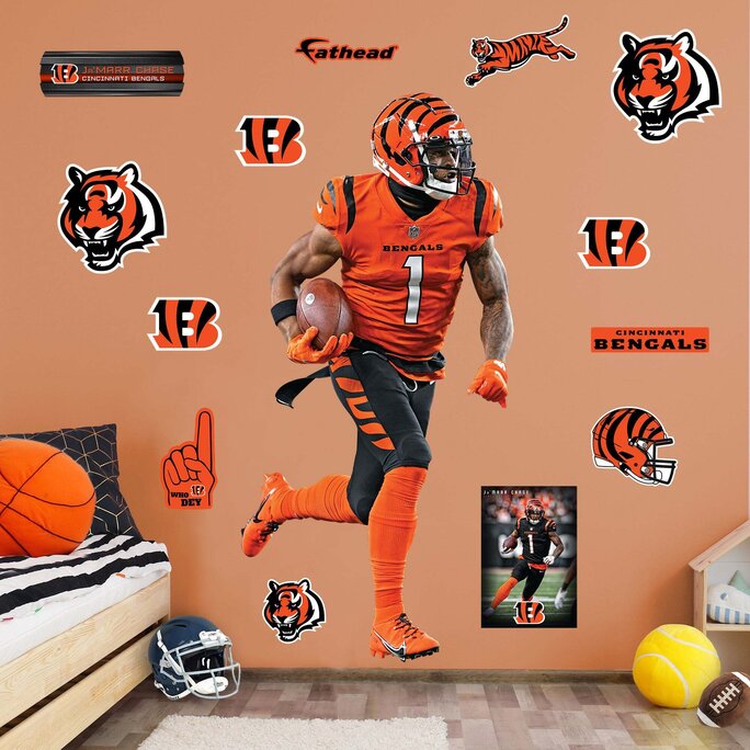 Cincinnati Bengals NFL Logo Wall Decal Vinyl Sticker