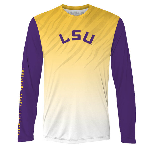 Great State Clothing - LSU Tigers Tiger Stripe Block Performance Tee ...