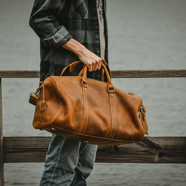 STEEL HORSE LEATHER The Dagny Weekender Large Leather Duffle Bag
