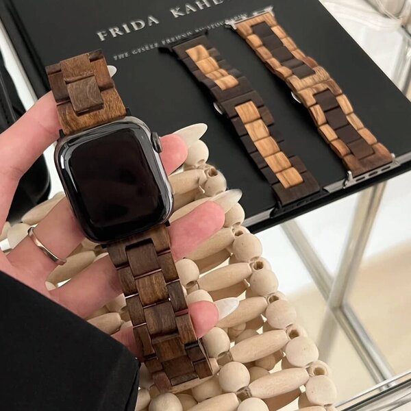 Infinity Loops Designer Apple Watch Wooden Bands Military & First