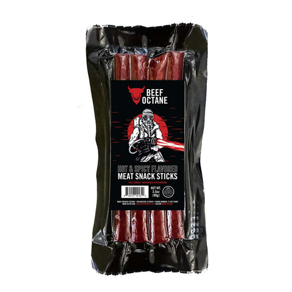 Beef Octane HOT & SPICY MEAT STICKS Military & First Responder