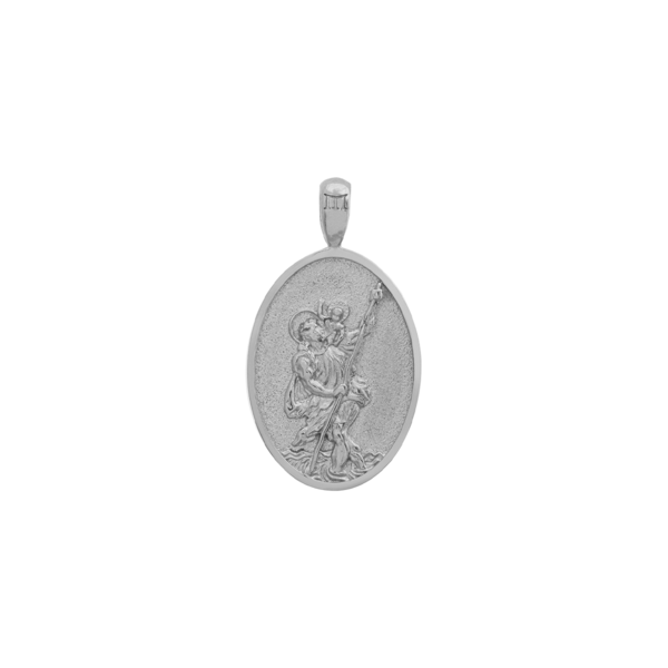 Marcozo - St. Christopher Pendant - White Gold - Military & First ...