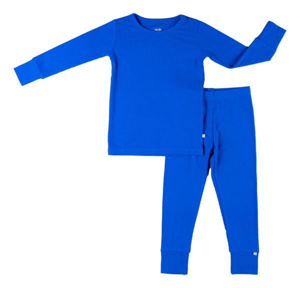 Birdie Bean sapphire ribbed 2piece pajamas Military & First Responder Discounts GOVX