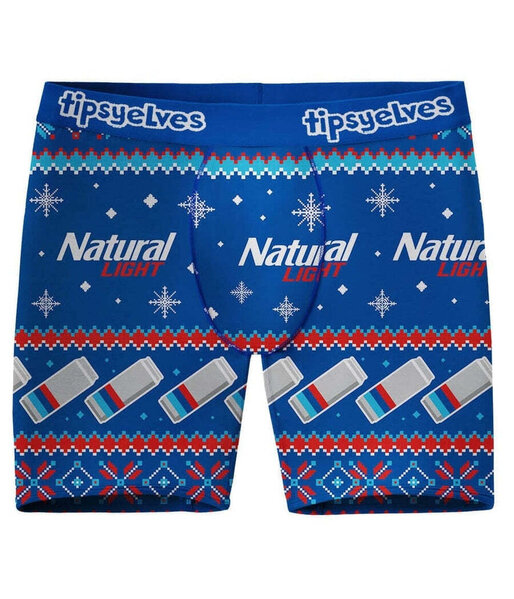 Tipsy Elves Men's Natural Light Boxer Briefs Military & First