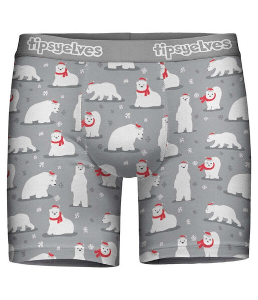 Tipsy Elves Men's Polar Bear Boxer Briefs Military & First