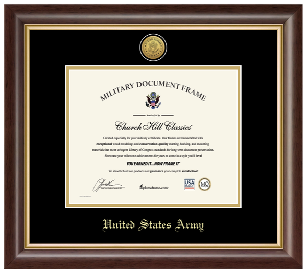 Army Gear - United States Army Gold Engraved Hampshire Certificate ...