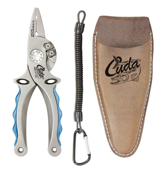 8 Inch Fishing Pliers, Safety Lock Design Fish Pliers Saltwater, Corrosion Resistant Aluminum Hook Remover Braid Cutters Sheath Lanyard Fishing Tool Gi