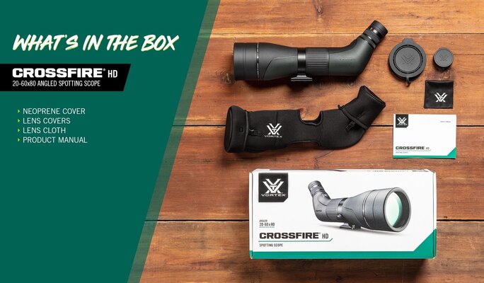 Vortex Optics - Crossfire® HD 20-60x80 Spotting Scope - Military
