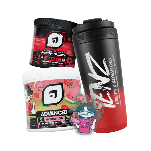 ADVANCED.gg TenZ Hopium Red/Black Signature + Sticker Bundle