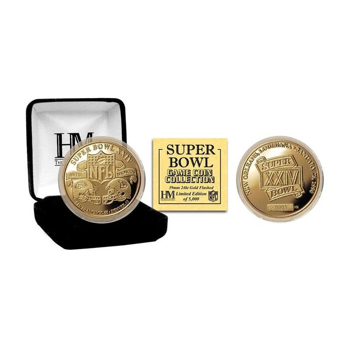 The Highland Mint - Super Bowl XXIV Gold Flip Coin - Discounts for  Veterans, VA employees and their families!