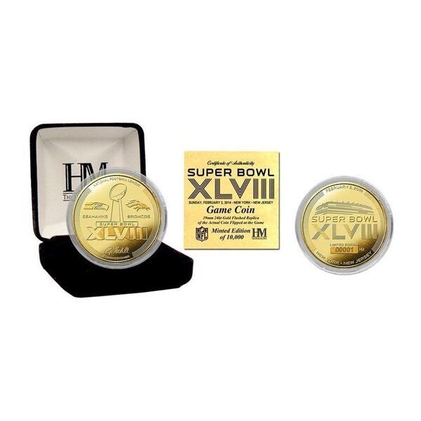 The Highland Mint Super Bowl XLVIII Gold Flip Coin Discounts for