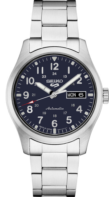 Seiko - Men's 39.4mm Seiko 5 Sports Watch - Military & Gov't