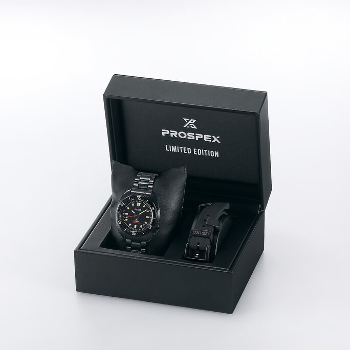 新品 NOIR COLLECTOR'S BOX LIMITED EDITION Seiko - Men's Prospex Luxe 1970 Diver SS Blk Ct 8L Automatic