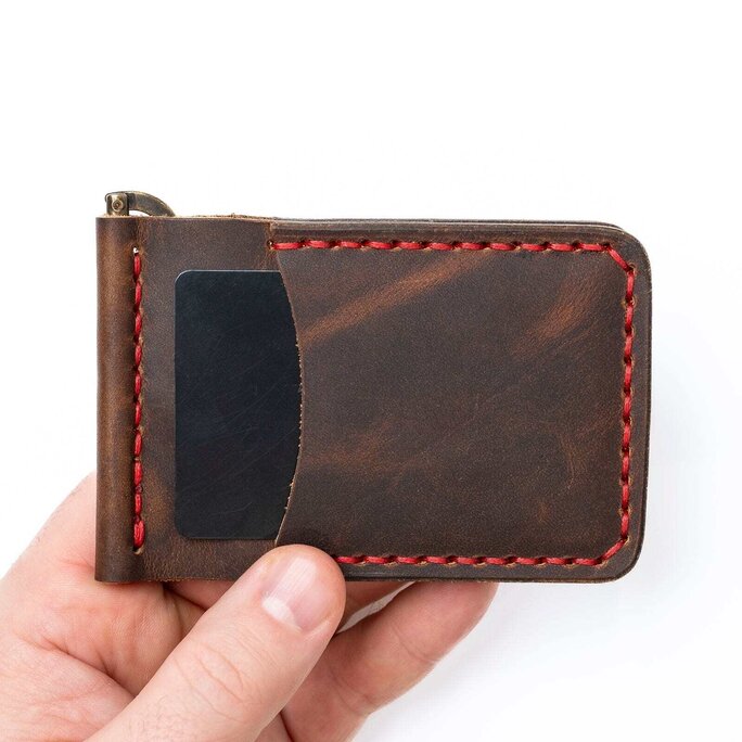 Popov Leather® - Leather Money Clip Wallet - Military & First