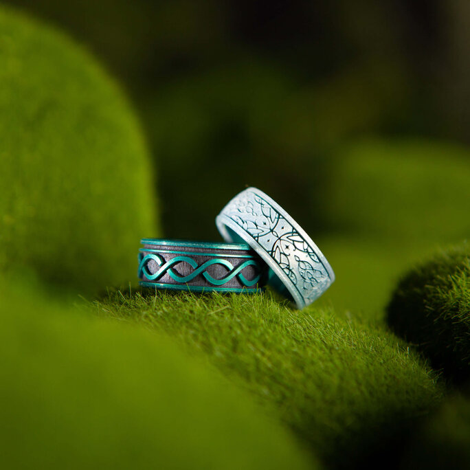 Wedding Band Real Gold Lord Of The Rings Silicone Ring Enso Ring