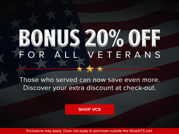 BONUS 20% OFF FOR ALL VETERANS