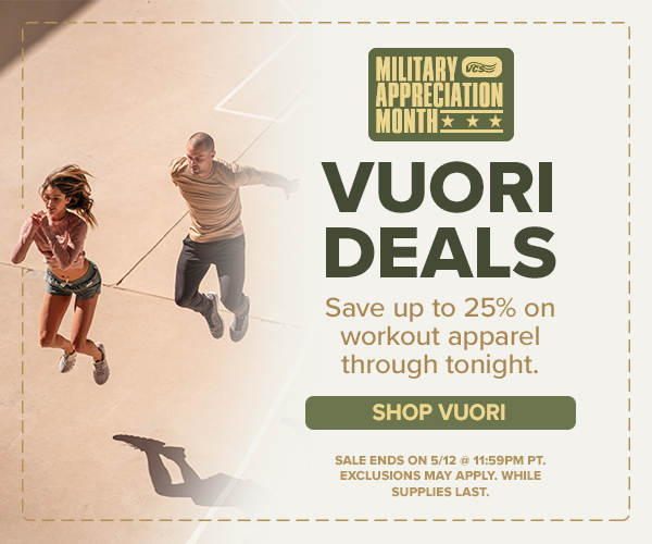 MILITARY APPRECIATION MONTH VUORI DEALS